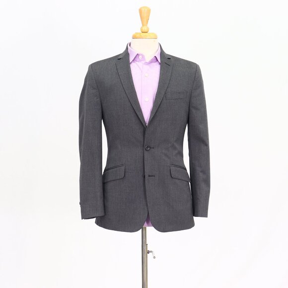 Kenneth Cole 36S Gray Blazer Sport Coat Jacket 2-Button Solid T424 - Picture 1 of 11